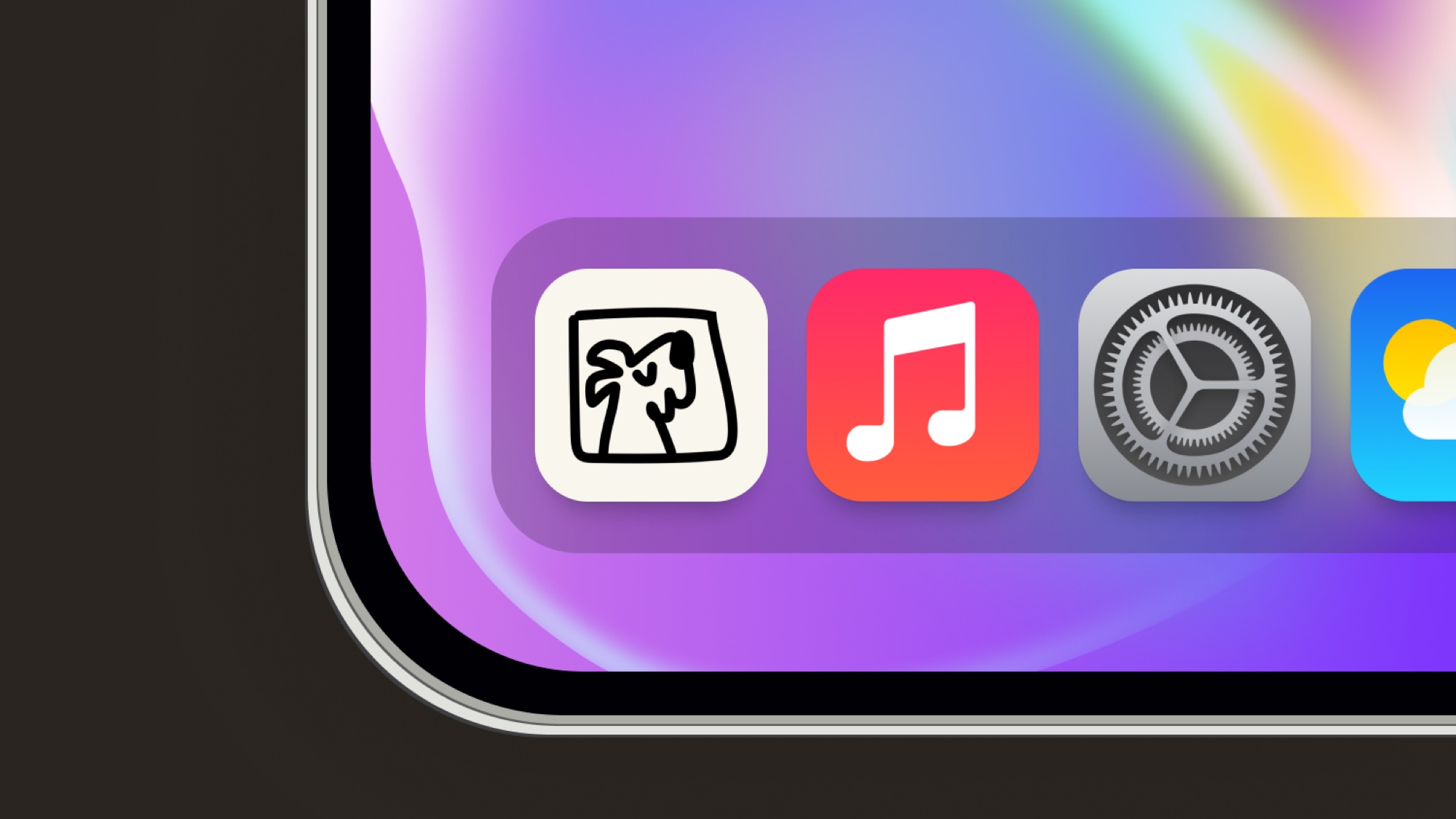 Memoria app icon dans le dock iOS